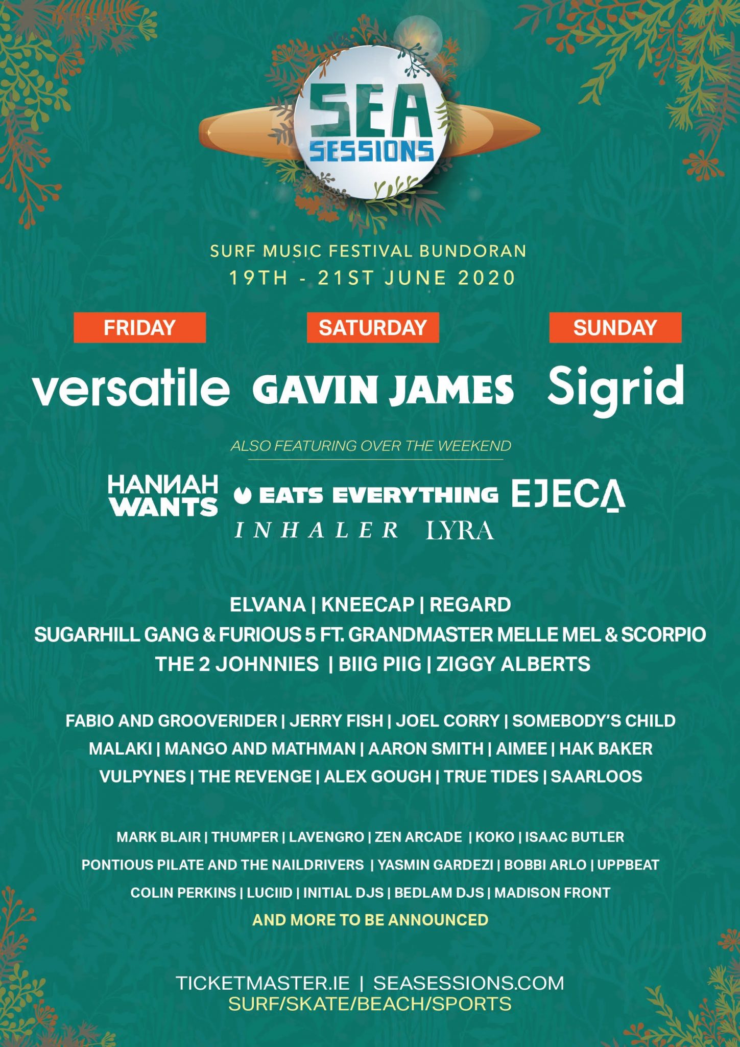 Sea Sessions Announce Headliners Day Breakdown